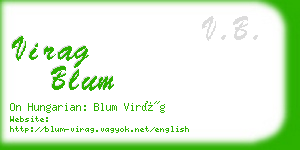 virag blum business card